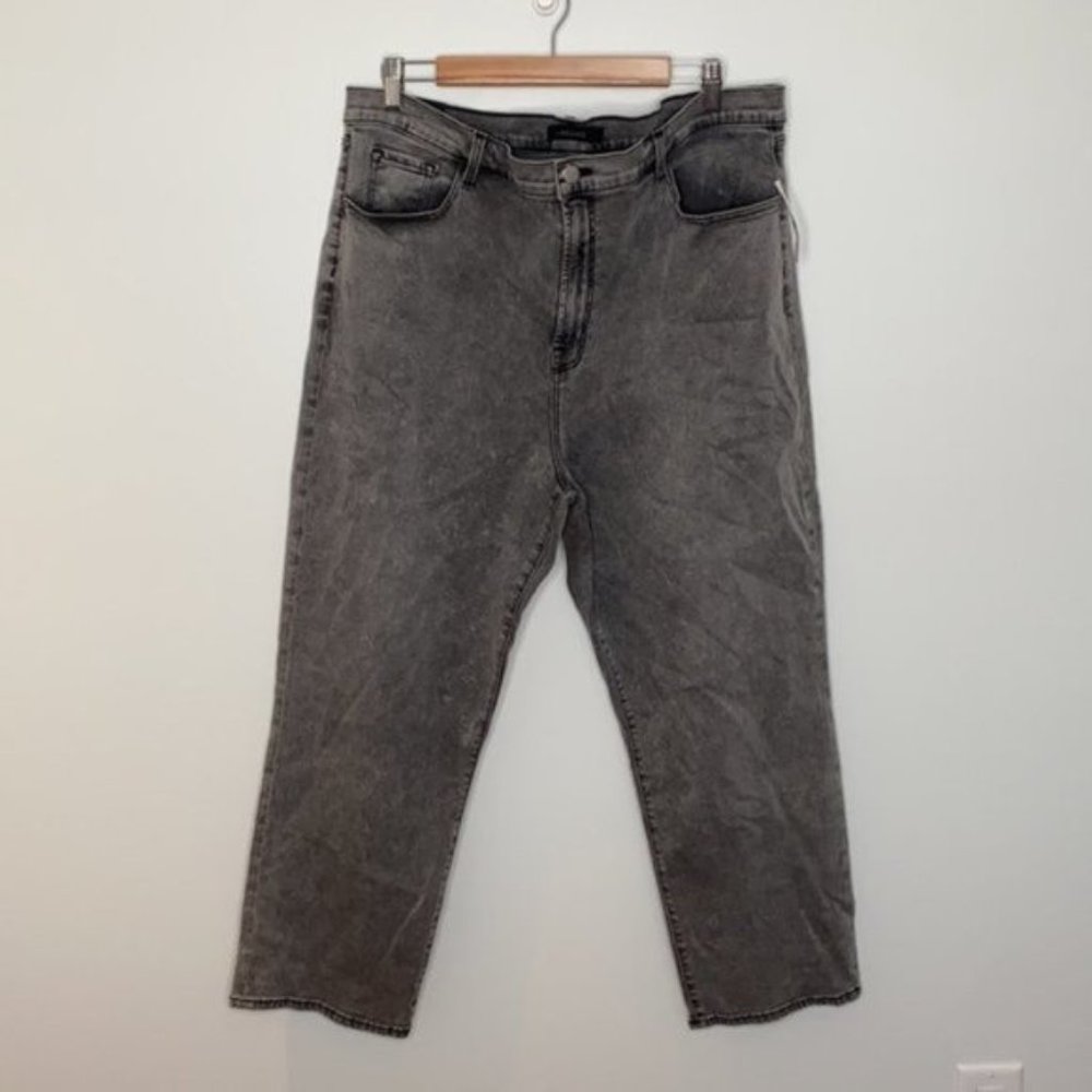 J Brand Women Gray Ruby High-Rise Slim Cigarette Denim Jean Plus Size 38/22
